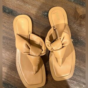 Anthropologie Maeve Puffy Knotted Sandals